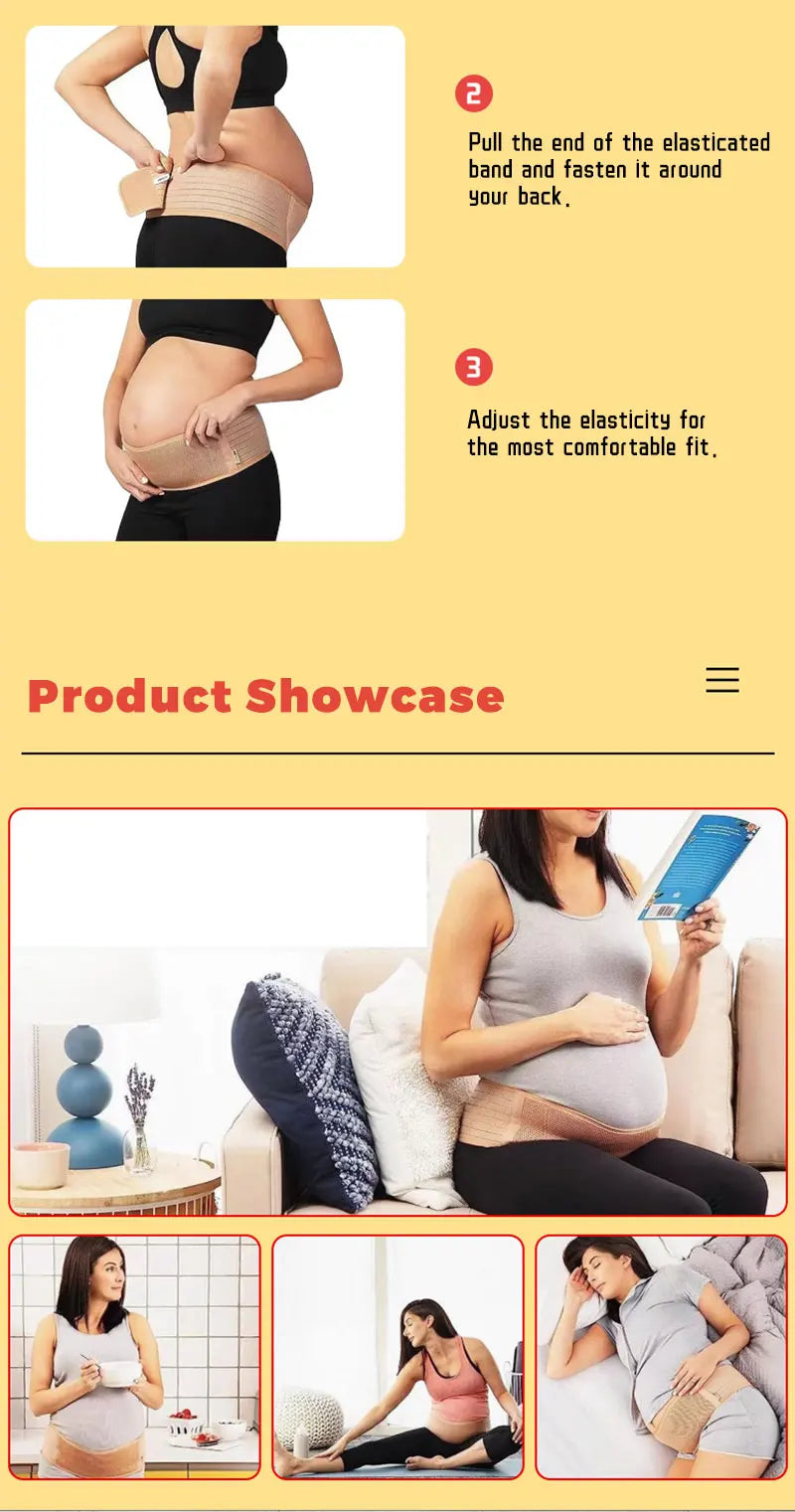 Soft Breathable Pregnancy Maternity Belly Band for Pregnant Women Adjustable Maternity Belt All Stages of Pregnancy  Postpartum