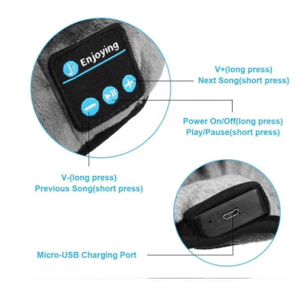 Bluetooth Sleep Eye Mask – Wireless Comfort, Deep Sleep & Music Relaxation Anywhere 🎧🛏️