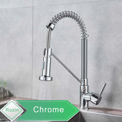 🚰 Rozin Matte Black 360° Rotating Kitchen Mixer Tap – Sleek Design, Dual Mode & Effortless Functionality 🖤