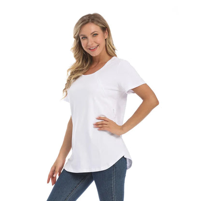 BlossomEase™ Maternity & Nursing T-Shirt – Comfort, Confidence & Style for Every Mum
