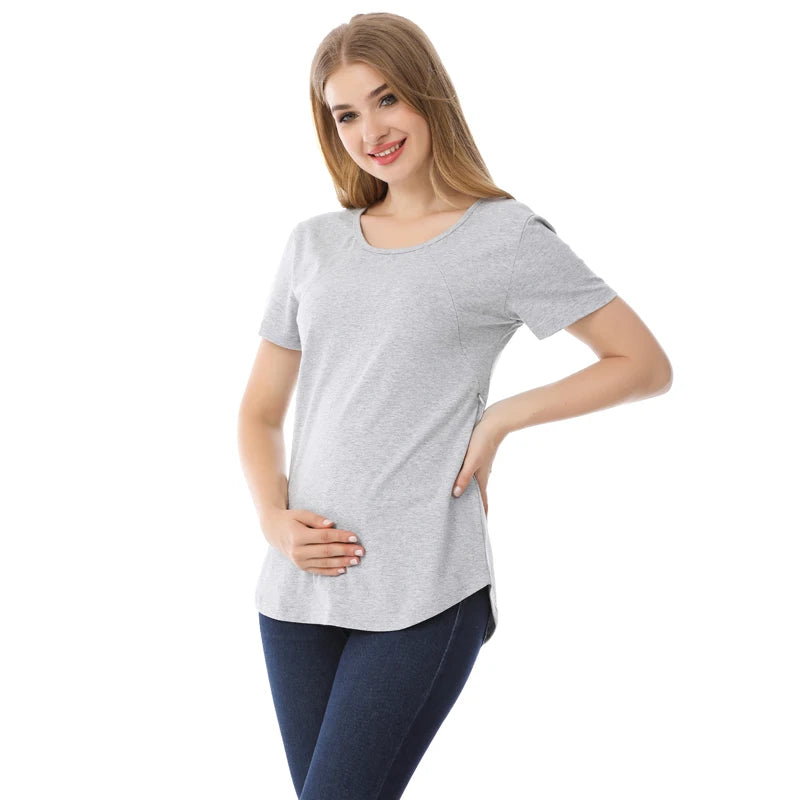 BlossomEase™ Maternity & Nursing T-Shirt – Comfort, Confidence & Style for Every Mum