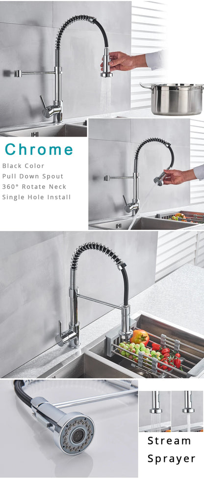 🚰 Rozin Matte Black 360° Rotating Kitchen Mixer Tap – Sleek Design, Dual Mode & Effortless Functionality 🖤