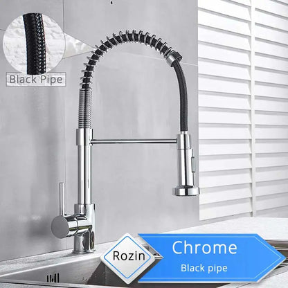🚰 Rozin Matte Black 360° Rotating Kitchen Mixer Tap – Sleek Design, Dual Mode & Effortless Functionality 🖤