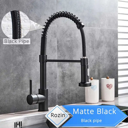 🚰 Rozin Matte Black 360° Rotating Kitchen Mixer Tap – Sleek Design, Dual Mode & Effortless Functionality 🖤