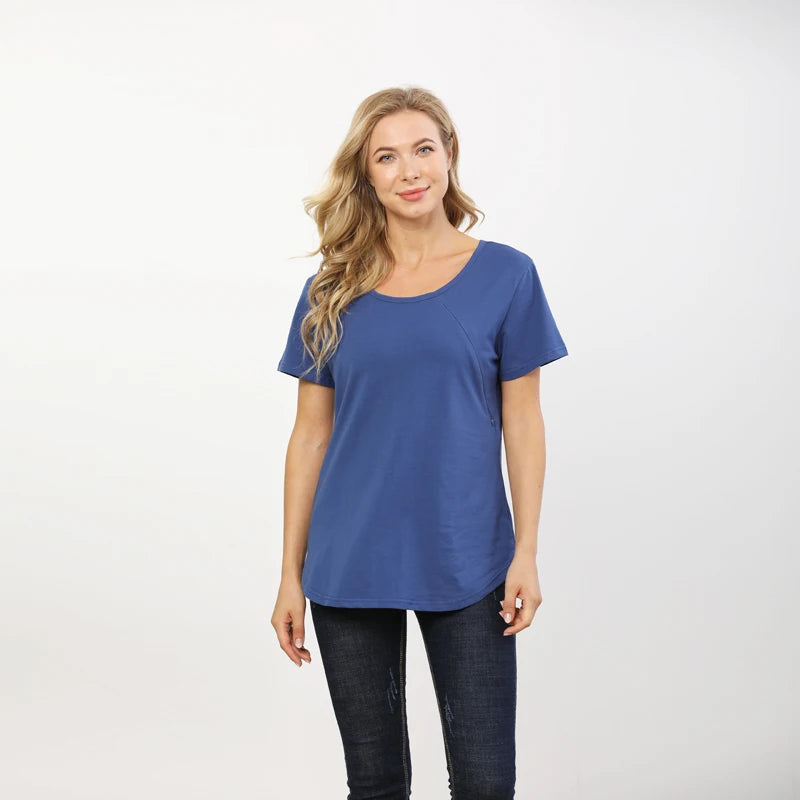 BlossomEase™ Maternity & Nursing T-Shirt – Comfort, Confidence & Style for Every Mum