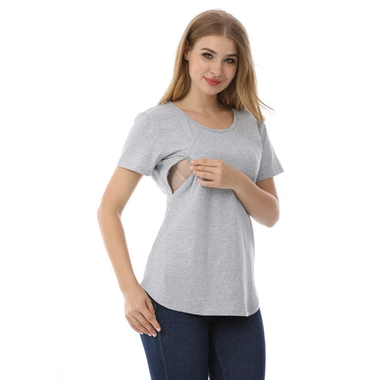 BlossomEase™ Maternity & Nursing T-Shirt – Comfort, Confidence & Style for Every Mum
