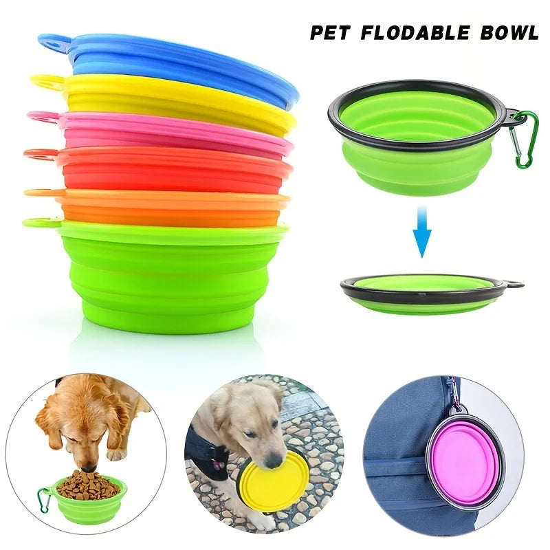 🐕 Portable Collapsible Pet Food Bowl – Durable, Foldable & Perfect for Travel Adventures 🐾