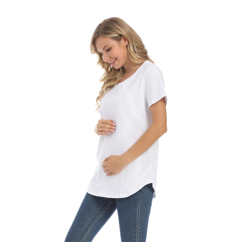 BlossomEase™ Maternity & Nursing T-Shirt – Comfort, Confidence & Style for Every Mum