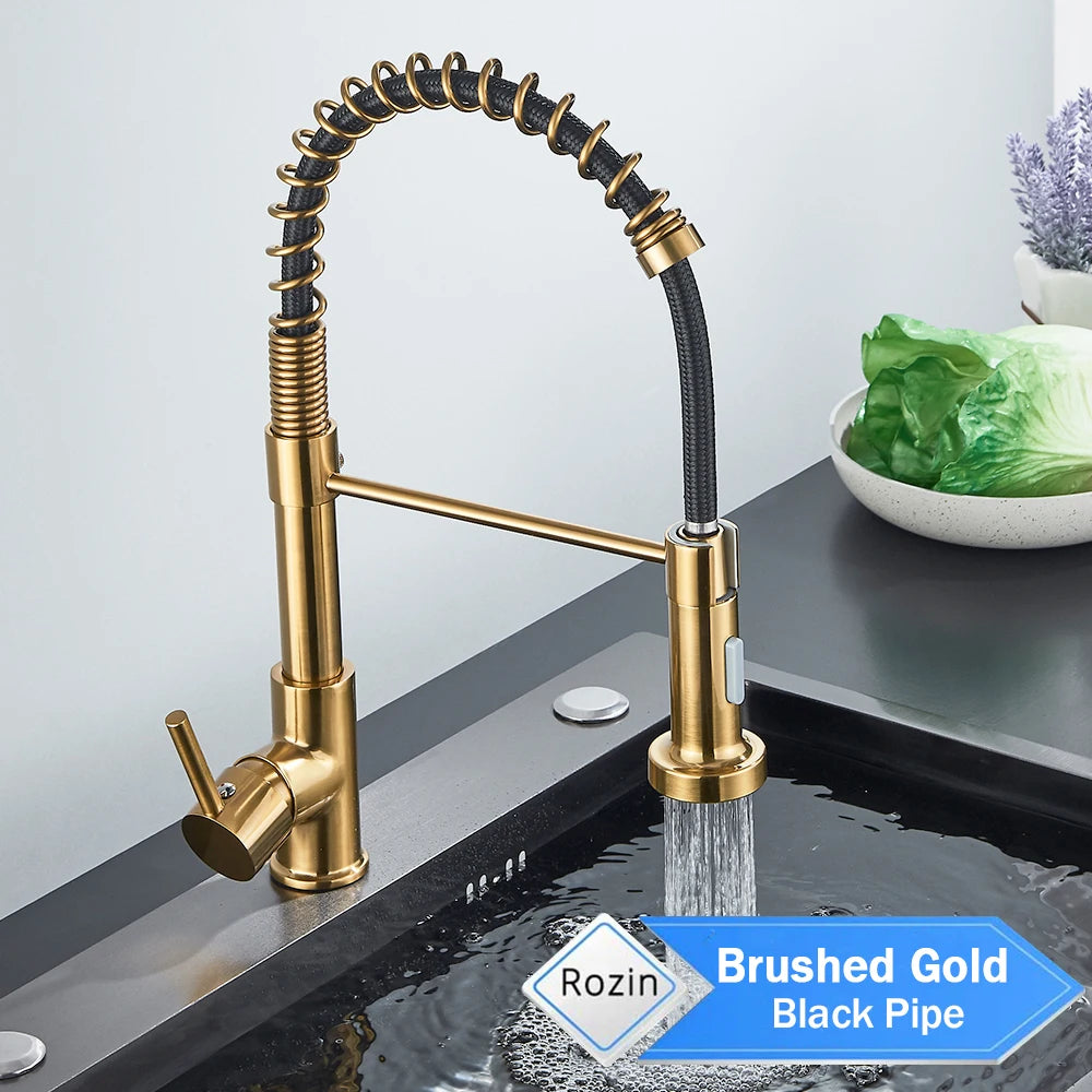 🚰 Rozin Matte Black 360° Rotating Kitchen Mixer Tap – Sleek Design, Dual Mode & Effortless Functionality 🖤