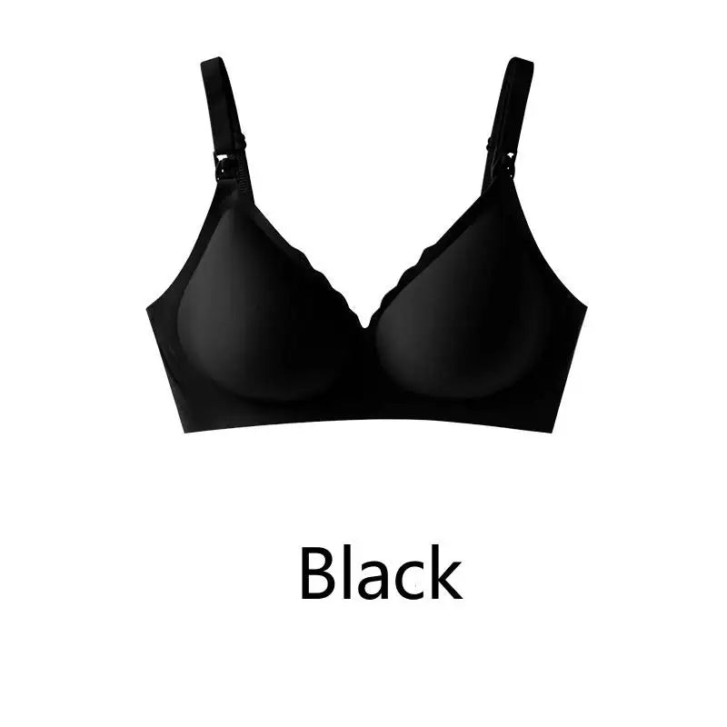💞 Seamless Push-Up Maternity & Nursing Bra – Breathable Comfort with Lift & Support for New Mums 🤱
