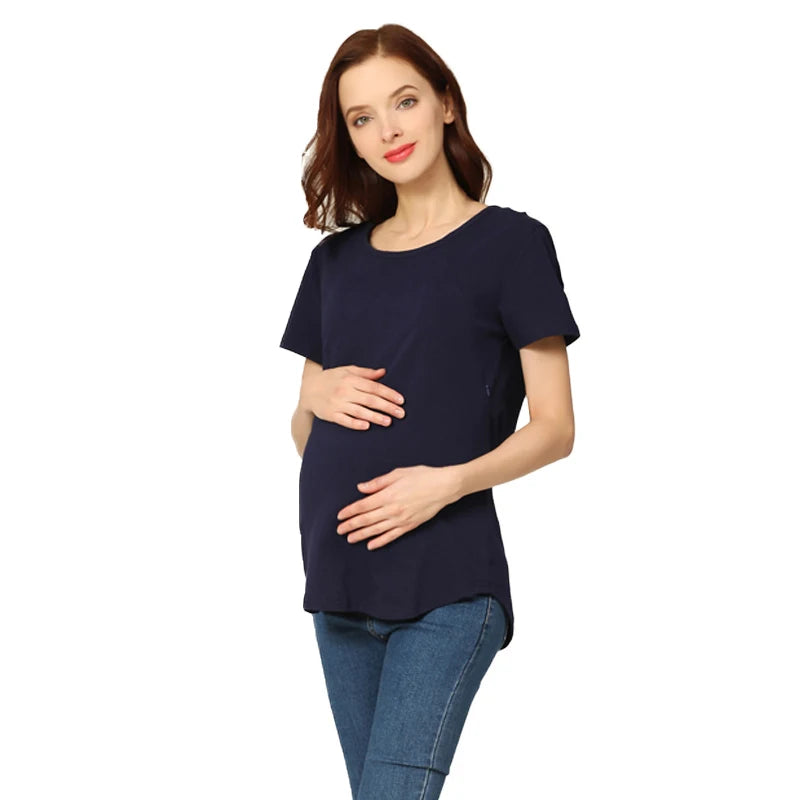 BlossomEase™ Maternity & Nursing T-Shirt – Comfort, Confidence & Style for Every Mum