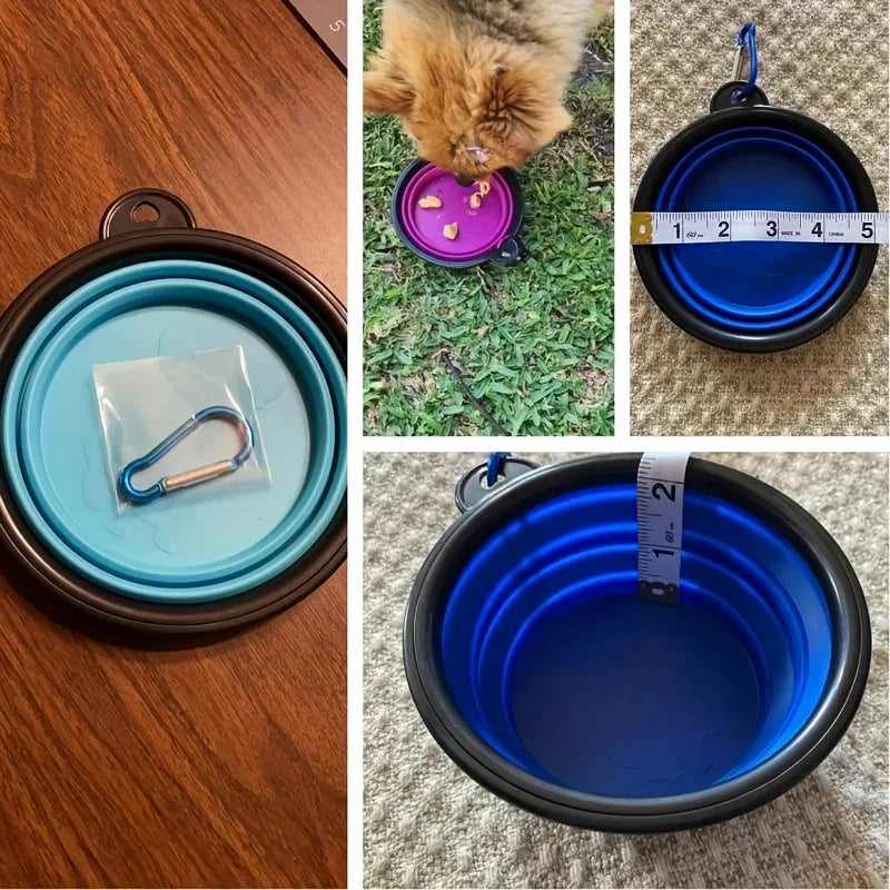 🐕 Portable Collapsible Pet Food Bowl – Durable, Foldable & Perfect for Travel Adventures 🐾