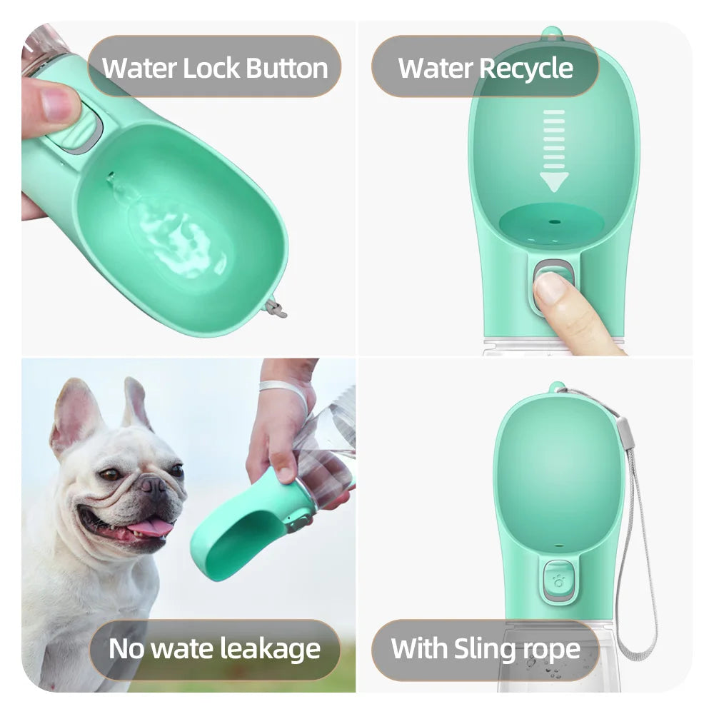 🐾 Portable Dog Water Bottle – Leakproof Travel Feeder for Pets On the Go 🚶‍♀️🐕
