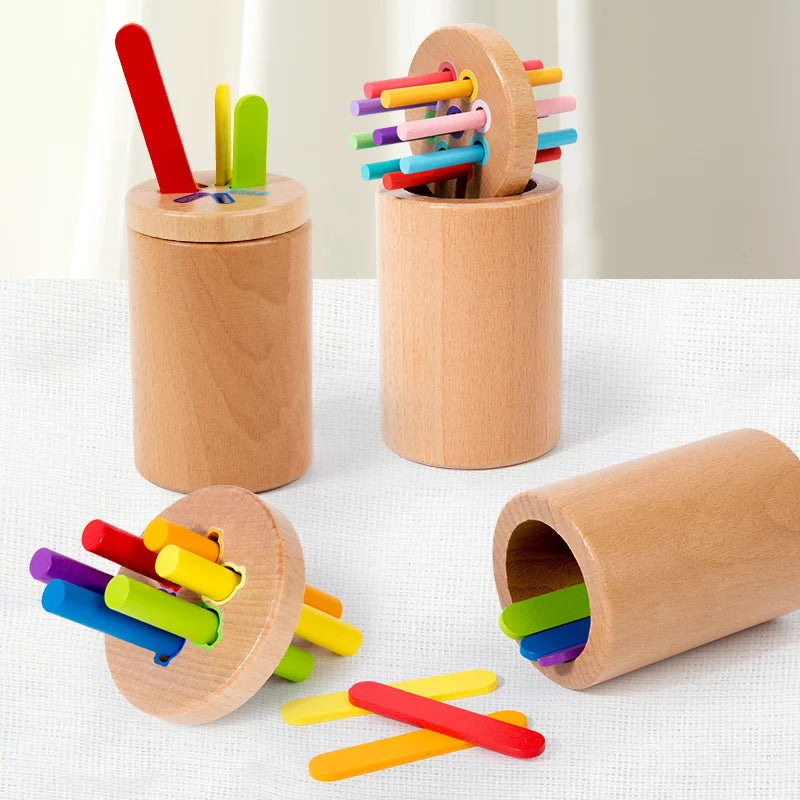 🎨 Montessori Wooden Colour Sorting Toy – Fun Sensory Learning for Curious Little Hands 🌈