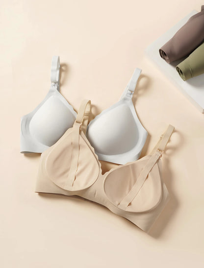 💞 Seamless Push-Up Maternity & Nursing Bra – Breathable Comfort with Lift & Support for New Mums 🤱