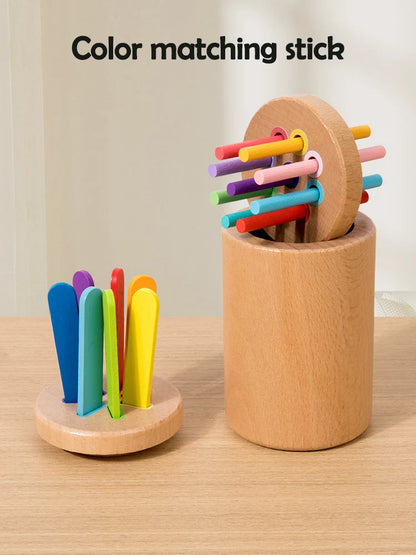 🎨 Montessori Wooden Colour Sorting Toy – Fun Sensory Learning for Curious Little Hands 🌈