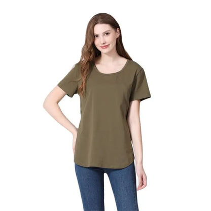 BlossomEase™ Maternity & Nursing T-Shirt – Comfort, Confidence & Style for Every Mum
