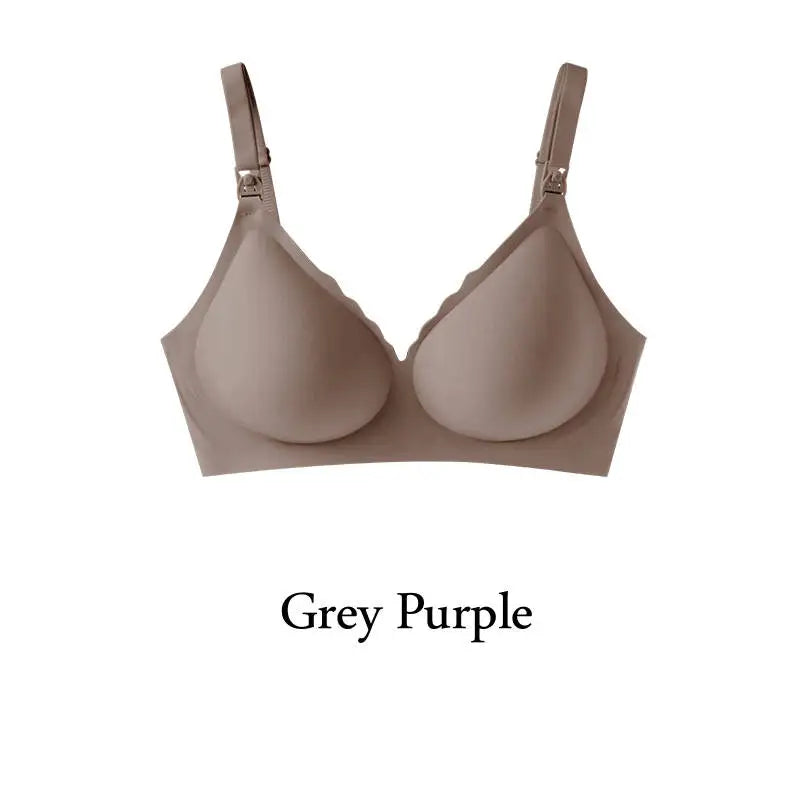 💞 Seamless Push-Up Maternity & Nursing Bra – Breathable Comfort with Lift & Support for New Mums 🤱