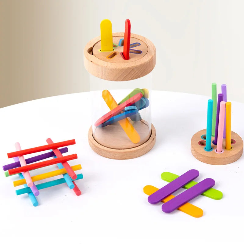 🎨 Montessori Wooden Colour Sorting Toy – Fun Sensory Learning for Curious Little Hands 🌈
