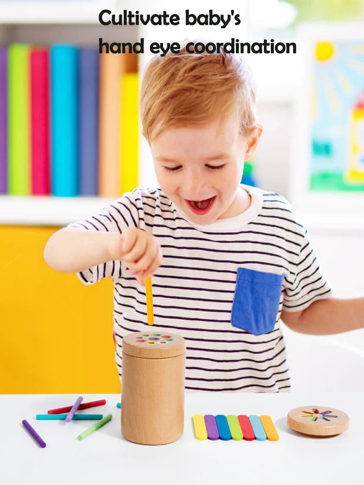 🎨 Montessori Wooden Colour Sorting Toy – Fun Sensory Learning for Curious Little Hands 🌈
