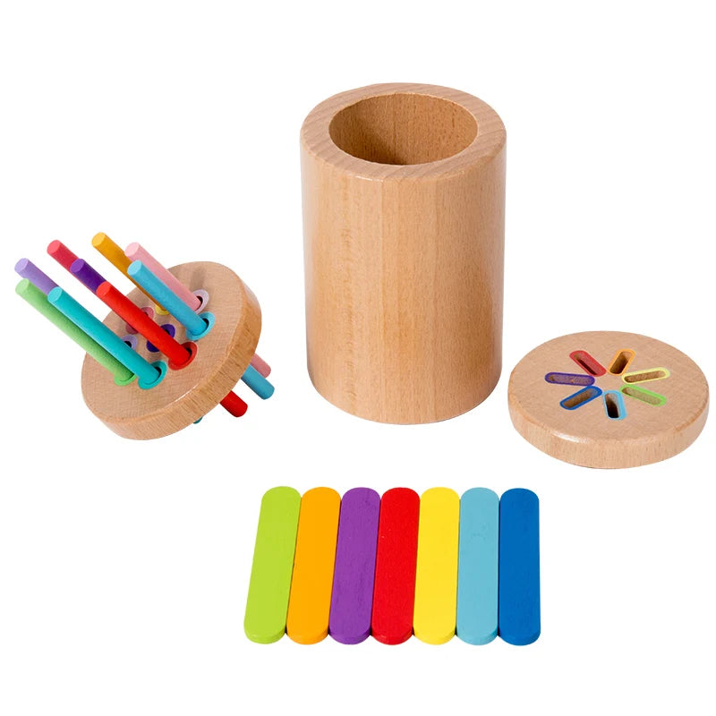 🎨 Montessori Wooden Colour Sorting Toy – Fun Sensory Learning for Curious Little Hands 🌈