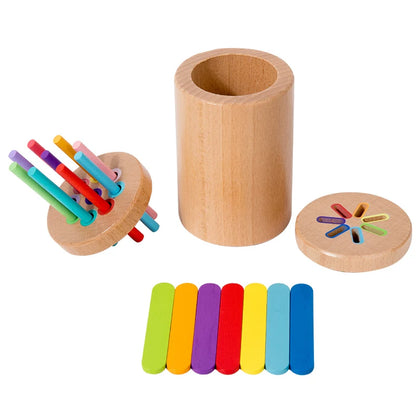 🎨 Montessori Wooden Colour Sorting Toy – Fun Sensory Learning for Curious Little Hands 🌈