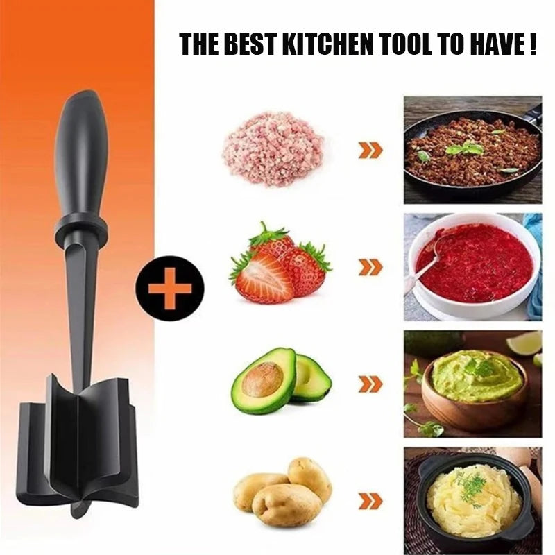 Handheld Meat Chopper – Manual Ground Beef Mixer Tool
