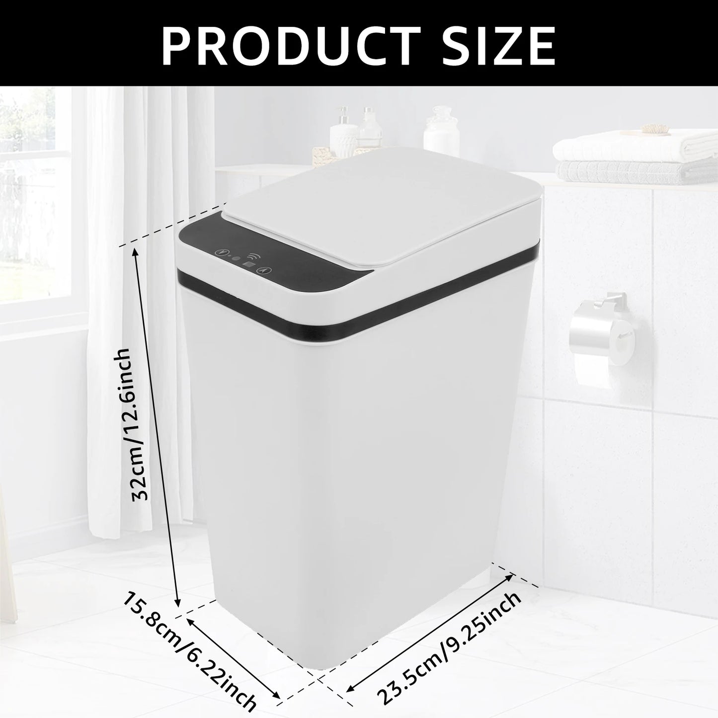 🗑️ Automatic Sensor Trash Can 12L – Smart, Touchless & Hygienic Waste Solution for Modern Homes ✨