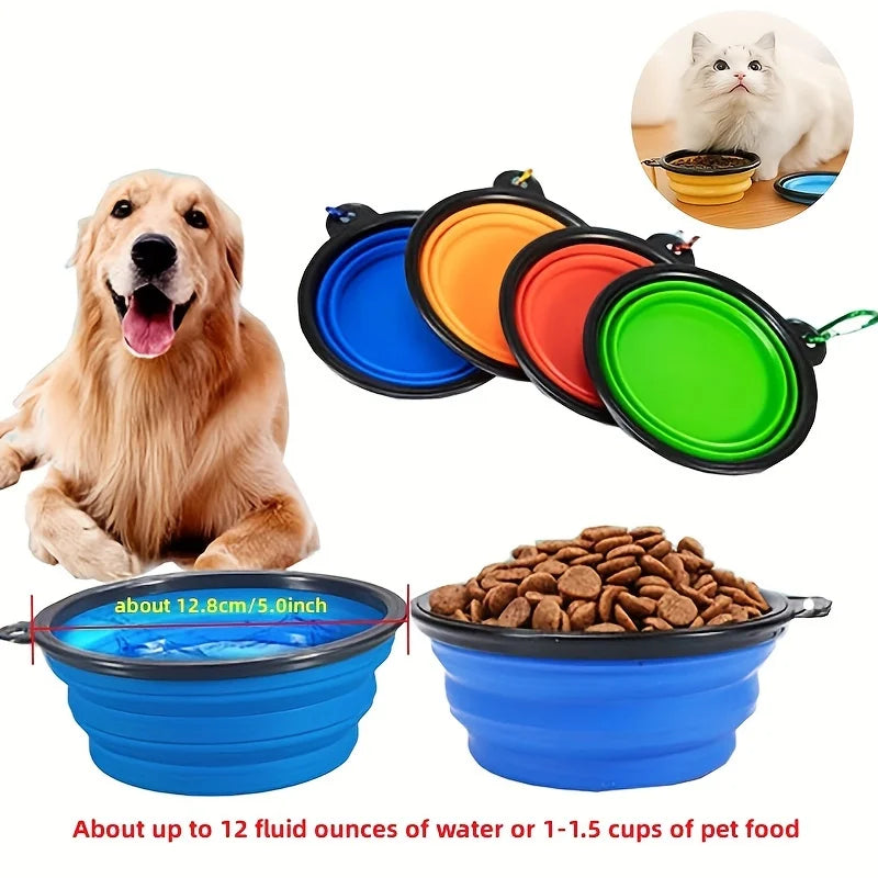 🐕 Portable Collapsible Pet Food Bowl – Durable, Foldable & Perfect for Travel Adventures 🐾