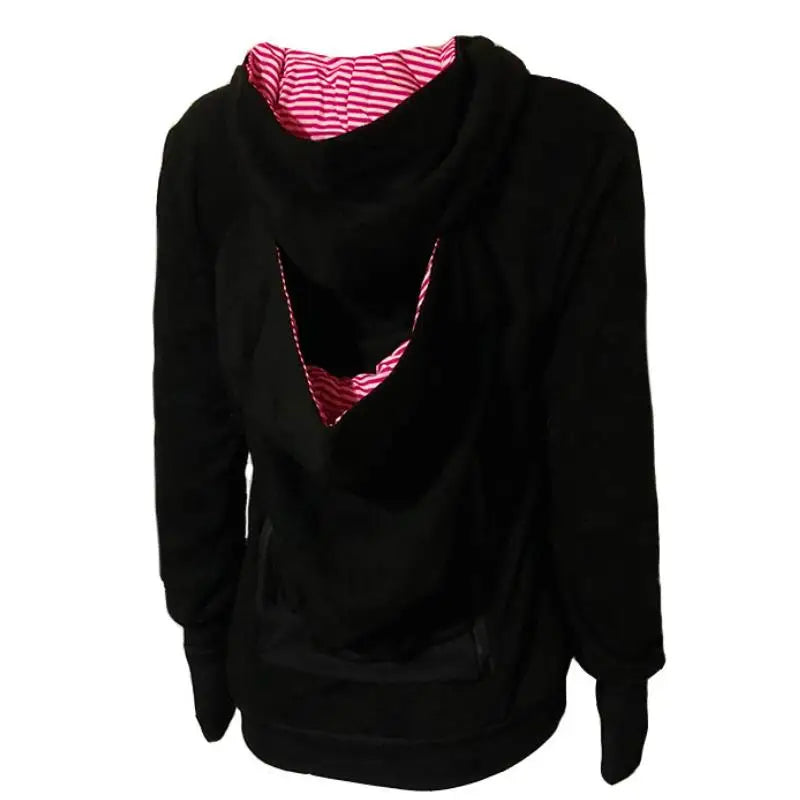 Multifunctional Mom Hoodie – Warm Detachable Baby Pouch