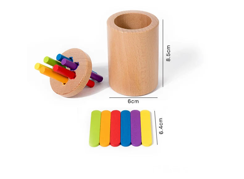 🎨 Montessori Wooden Colour Sorting Toy – Fun Sensory Learning for Curious Little Hands 🌈
