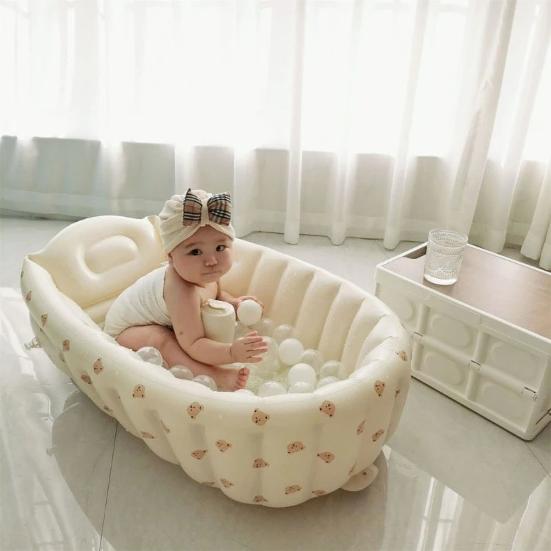 Foldable Baby Pool – Safe Inflatable Tub for Summer Play