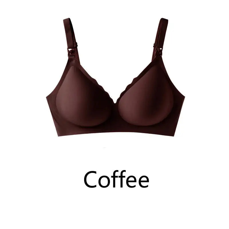 💞 Seamless Push-Up Maternity & Nursing Bra – Breathable Comfort with Lift & Support for New Mums 🤱