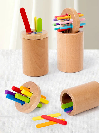 🎨 Montessori Wooden Colour Sorting Toy – Fun Sensory Learning for Curious Little Hands 🌈