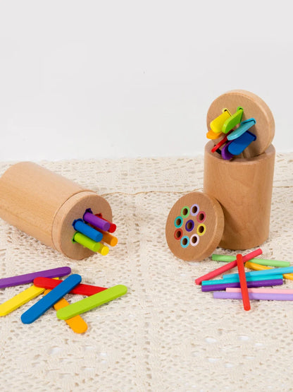 🎨 Montessori Wooden Colour Sorting Toy – Fun Sensory Learning for Curious Little Hands 🌈