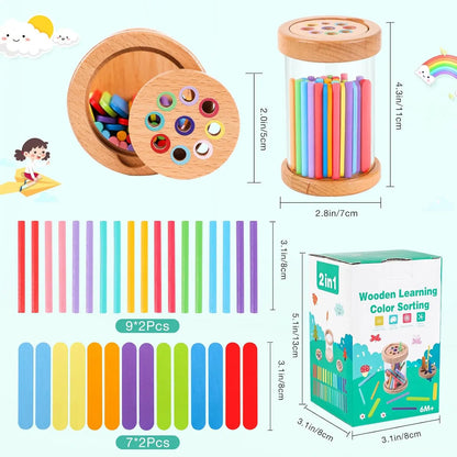 🎨 Montessori Wooden Colour Sorting Toy – Fun Sensory Learning for Curious Little Hands 🌈