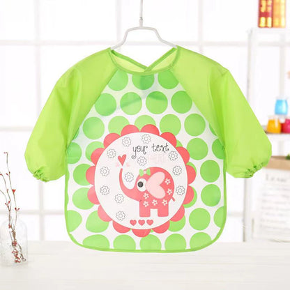 🌈 0–3 Years Waterproof Long-Sleeve Feeding Bib – Soft, Cute & Mess-Free Mealtimes! 🌈