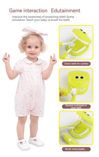 🦷 Montessori Dentist Role Play Set – Fun Learning Toy for Kids’ Imagination & Parent-Child Playtime 👩‍⚕️👦