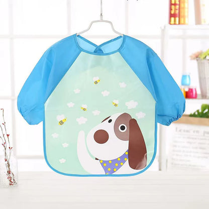 🌈 0–3 Years Waterproof Long-Sleeve Feeding Bib – Soft, Cute & Mess-Free Mealtimes! 🌈