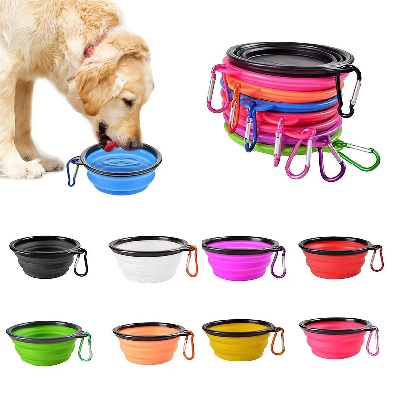 🐕 Portable Collapsible Pet Food Bowl – Durable, Foldable & Perfect for Travel Adventures 🐾