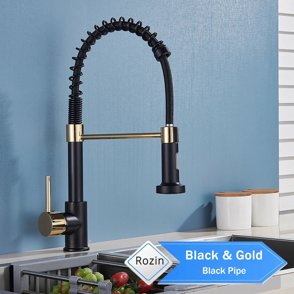 🚰 Rozin Matte Black 360° Rotating Kitchen Mixer Tap – Sleek Design, Dual Mode & Effortless Functionality 🖤