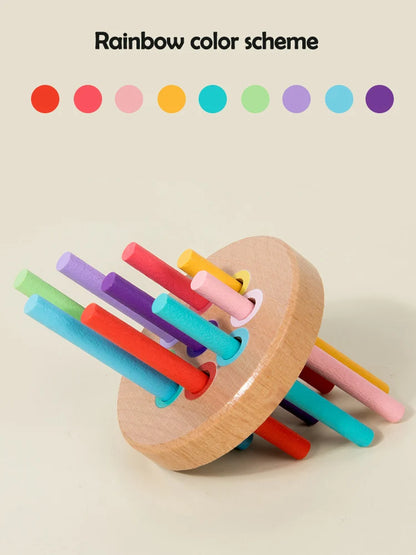 🎨 Montessori Wooden Colour Sorting Toy – Fun Sensory Learning for Curious Little Hands 🌈