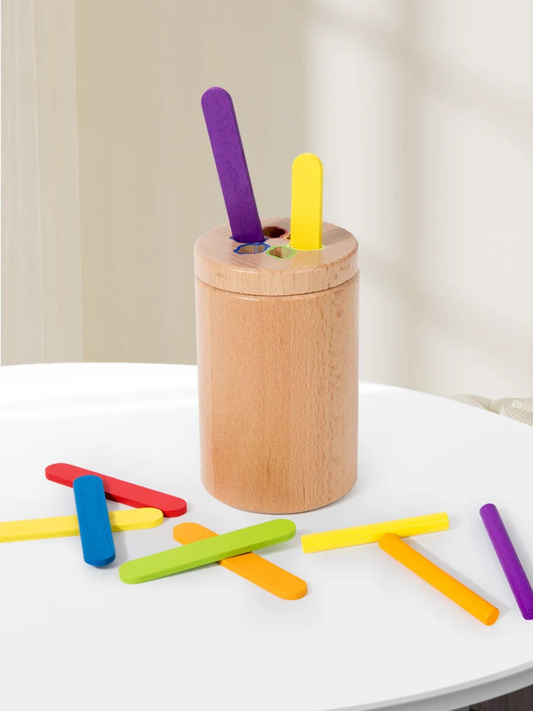 🎨 Montessori Wooden Colour Sorting Toy – Fun Sensory Learning for Curious Little Hands 🌈