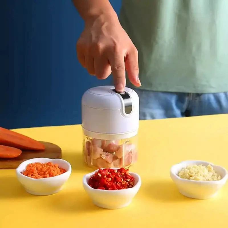 🔪 250ml Electric Mini Food Processor – Compact, Powerful & Effortless Kitchen Helper 🍅🥕