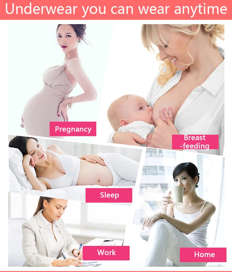 🤍 Wireless Maternity & Nursing Bra – Breathable Comfort and Gentle Support for Every Mum 🤱