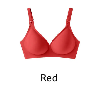 💞 Seamless Push-Up Maternity & Nursing Bra – Breathable Comfort with Lift & Support for New Mums 🤱