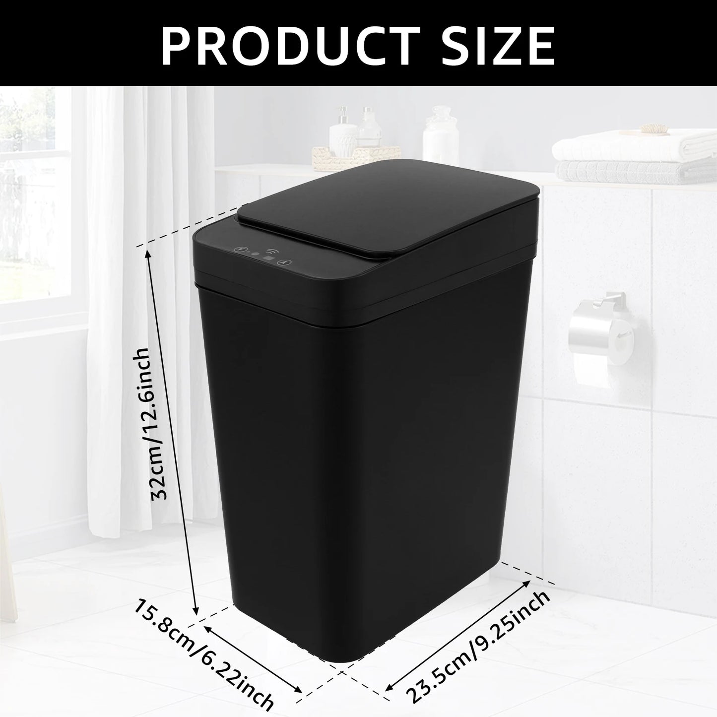 🗑️ Automatic Sensor Trash Can 12L – Smart, Touchless & Hygienic Waste Solution for Modern Homes ✨