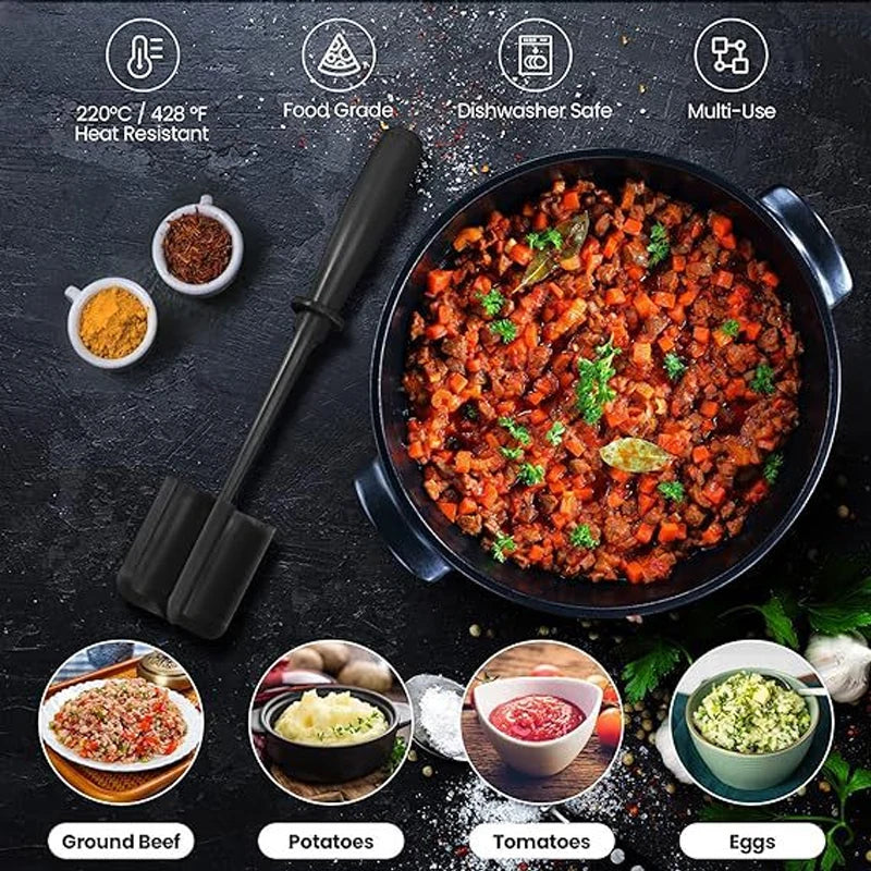 Handheld Meat Chopper – Manual Ground Beef Mixer Tool