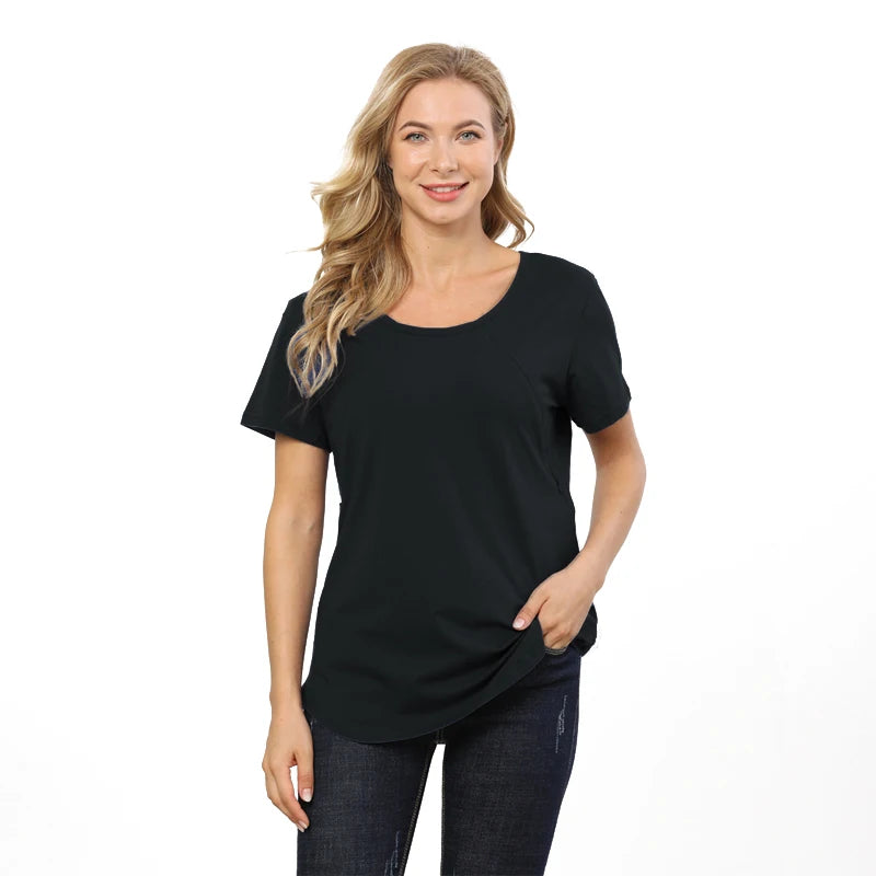 BlossomEase™ Maternity & Nursing T-Shirt – Comfort, Confidence & Style for Every Mum