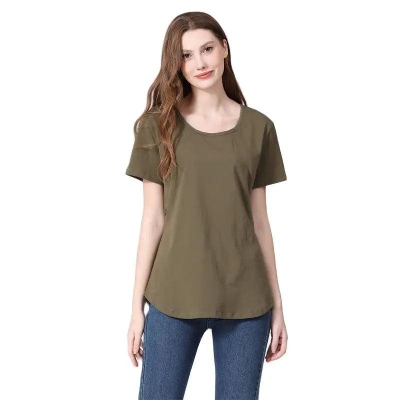 BlossomEase™ Maternity & Nursing T-Shirt – Comfort, Confidence & Style for Every Mum